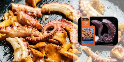 Patte de Poulpe cuit prête à déguster - Recette grillée aux Girolles