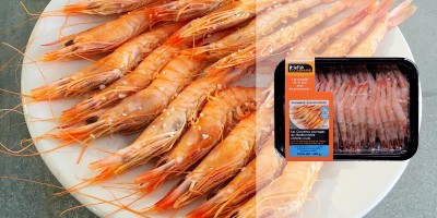 Crevette sauvage Méditerranée surgelée - Recette sautée huile olive fleur de sel