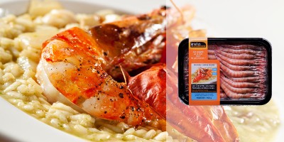 Crevette sauvage Alistado entière crue surgelée - Recette en risotto crémeux