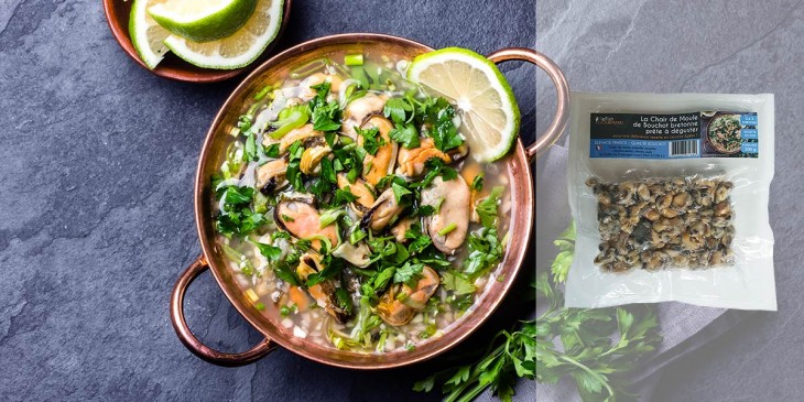 Chair de Moule bretonne prête à déguster surgelée - Recette Ceviche apéro